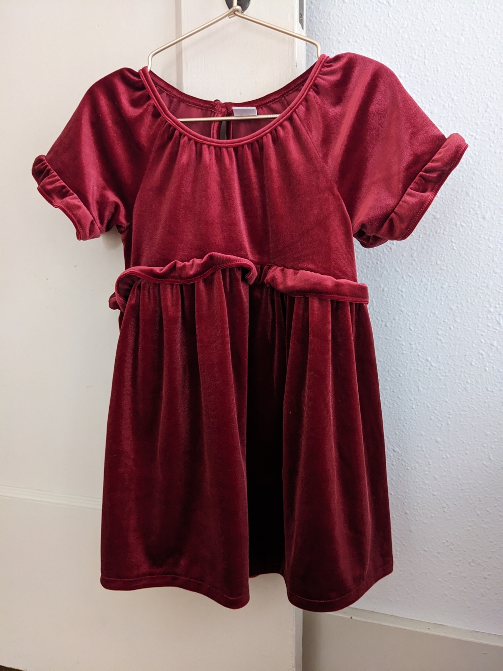 Gap Girls' Velvet Party Dress - Burgundy